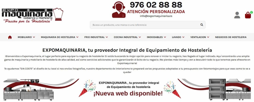 web. Expomaquinaria. Maquinaria de hosteleria.