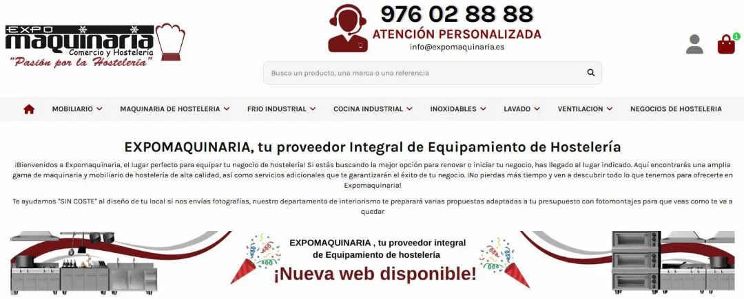 web. Expomaquinaria. Maquinaria de hosteleria.