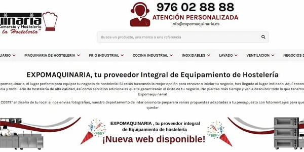 web. Expomaquinaria. Maquinaria de hosteleria.