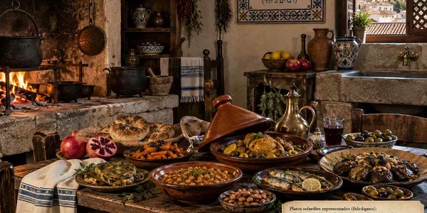 Cocina Sefardí realizada con IA